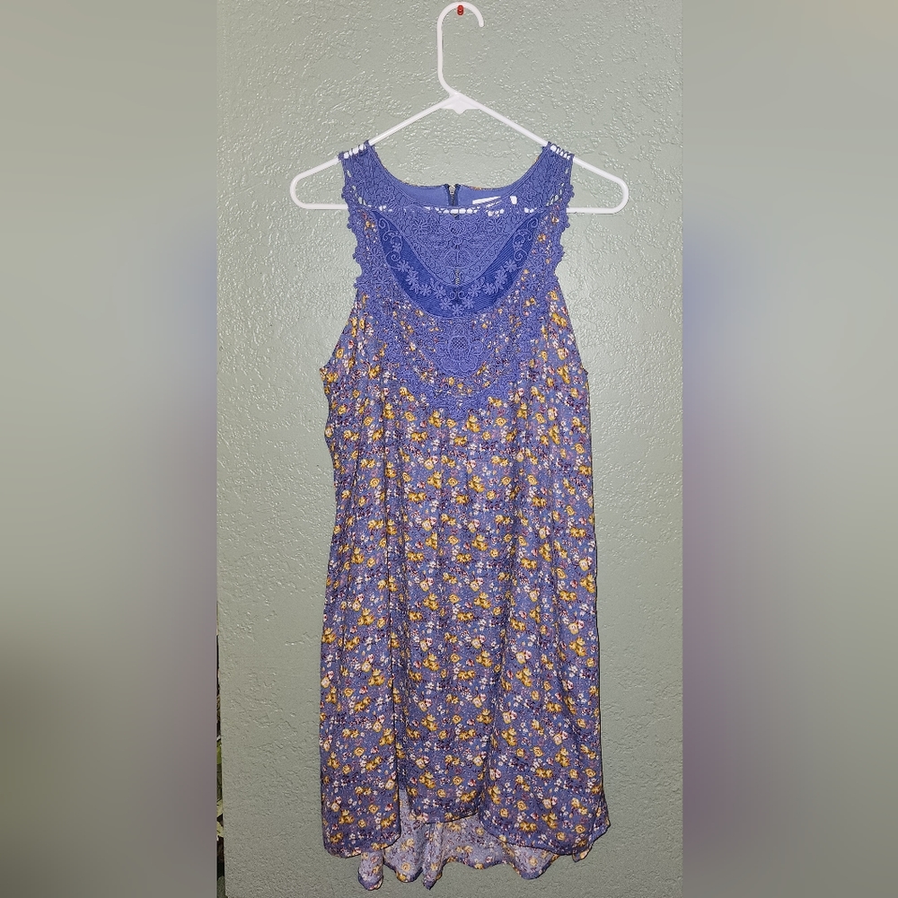 Purple floral lace womens dress - New